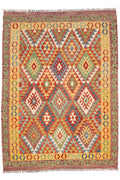 Handgewebter Kelim-Teppich aus Schurwolle, 176 × 242 cm
