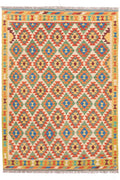 Handgewebter Kelim-Teppich aus Schurwolle, 168 × 236 cm