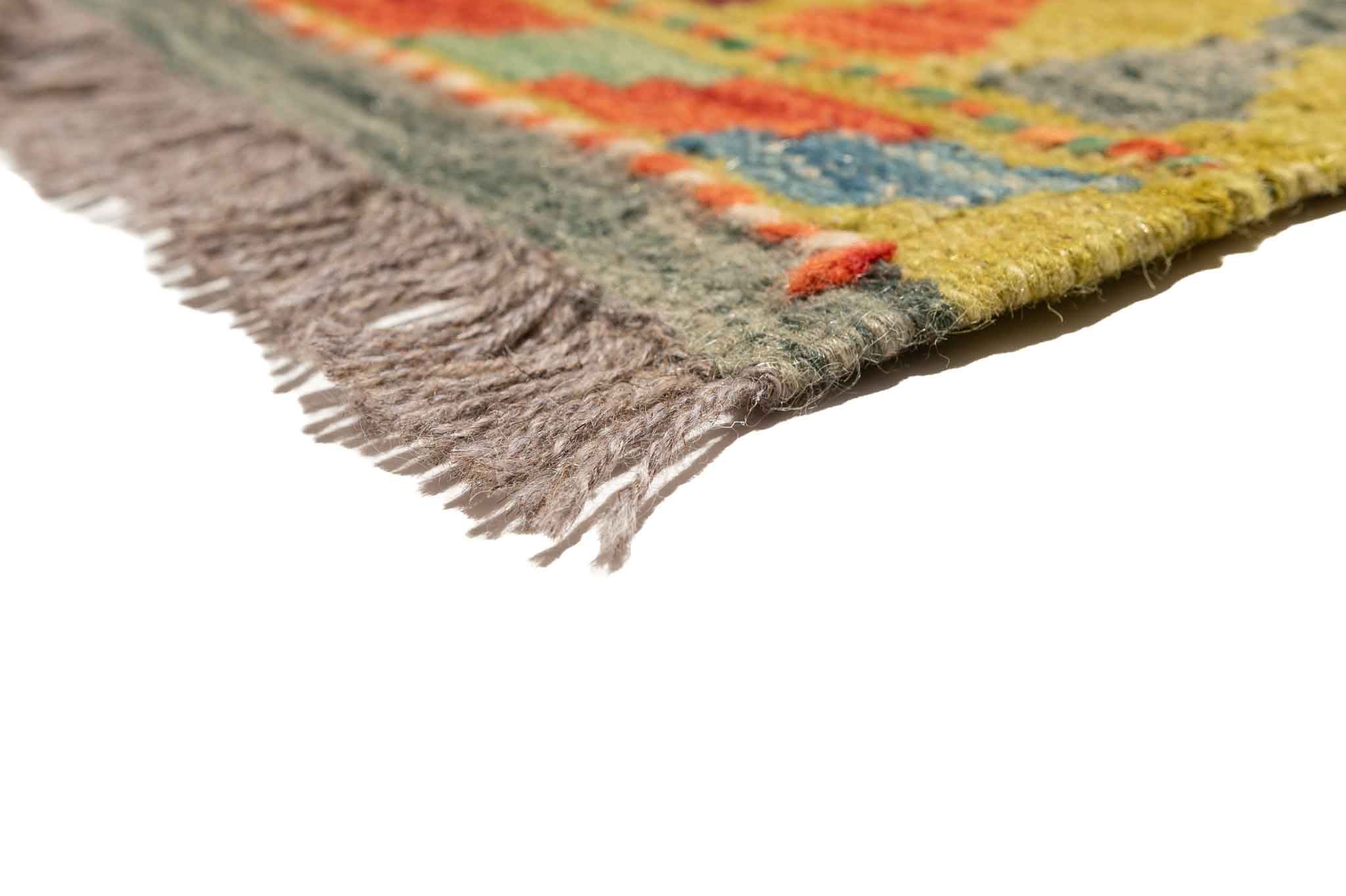 Handgewebter Kelim-Teppich aus Schurwolle, 168 × 236 cm