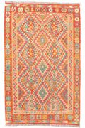 Handgewebter Kelim-Teppich aus Schurwolle, 153 × 245 cm