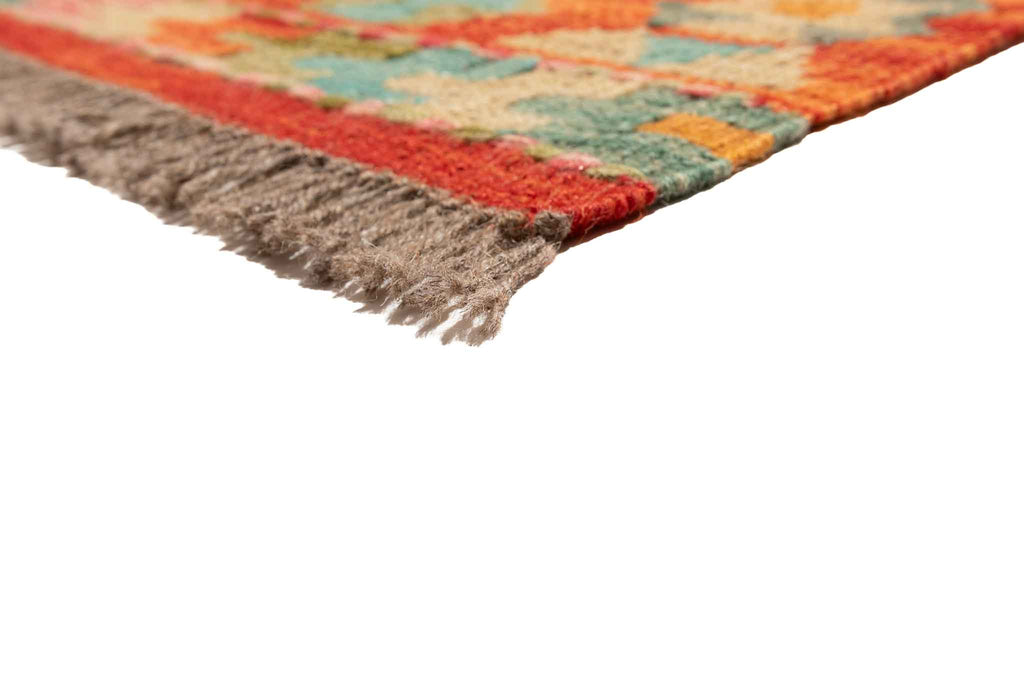 Handgewebter Kelim-Teppich aus Schurwolle, 153 × 245 cm