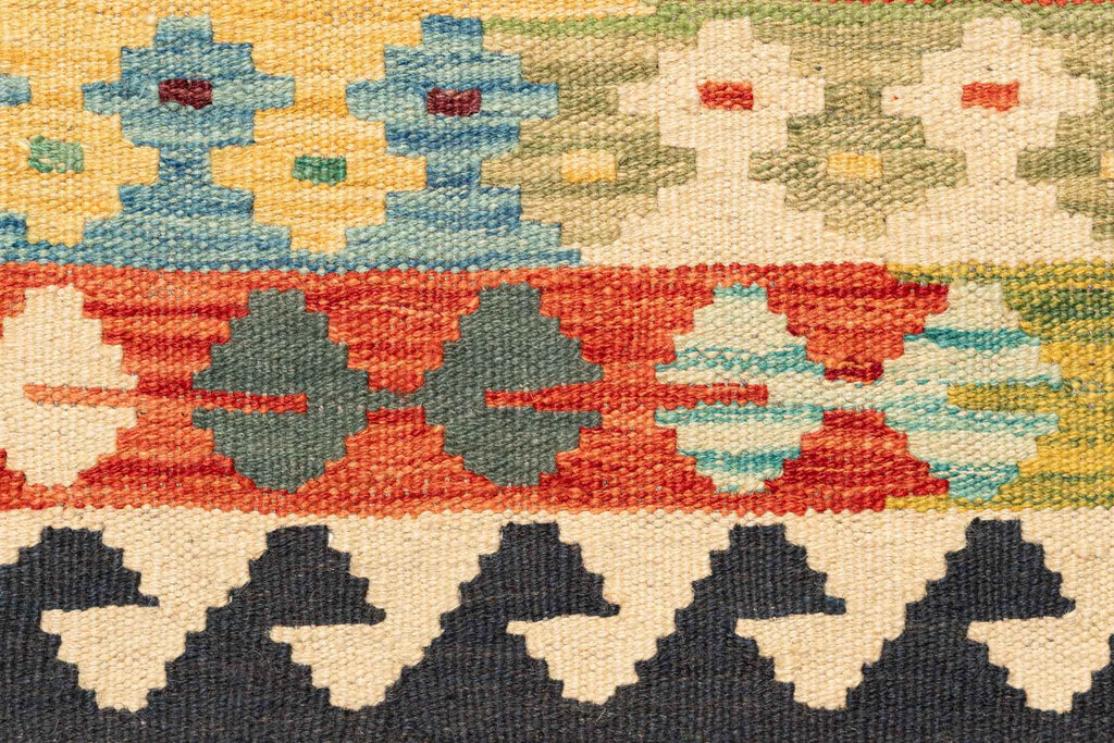 Handgewebter Kelim-Teppich aus Schurwolle, 172 × 243 cm