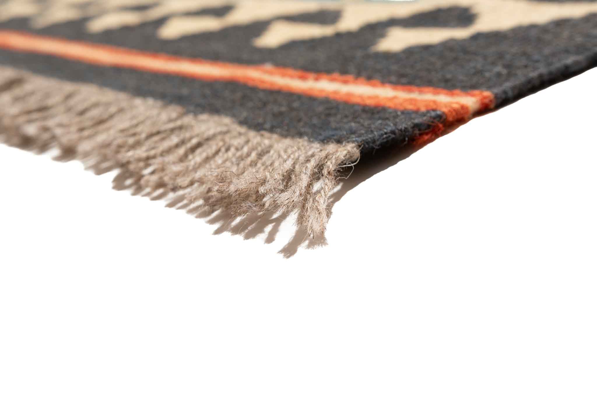 Handgewebter Kelim-Teppich aus Schurwolle, 172 × 243 cm