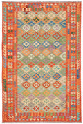 Handgewebter Kelim-Teppich aus Schurwolle, 192 × 295 cm