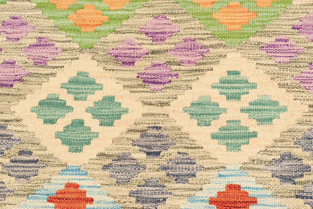 Handgewebter Kelim-Teppich aus Schurwolle, 192 × 295 cm