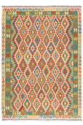 Handgewebter Kelim-Teppich aus Schurwolle, 209 × 292 cm
