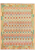 Handgewebter Kelim-Teppich aus Schurwolle, 262 × 352 cm