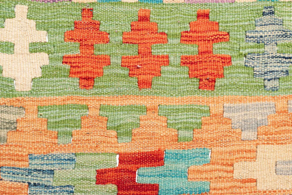 Handgewebter Kelim-Teppich aus Schurwolle, 262 × 352 cm