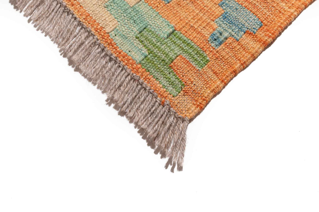 Handgewebter Kelim-Teppich aus Schurwolle, 262 × 352 cm