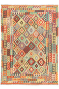 Handgewebter Kelim-Teppich aus Schurwolle, 251 × 347 cm