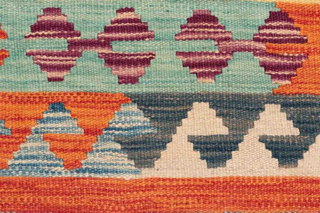 Handgewebter Kelim-Teppich aus Schurwolle, 251 × 347 cm