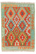Handgewebter Kelim-Teppich aus Schurwolle, 107 × 149 cm