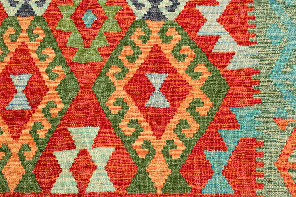 Handgewebter Kelim-Teppich aus Schurwolle, 107 × 149 cm