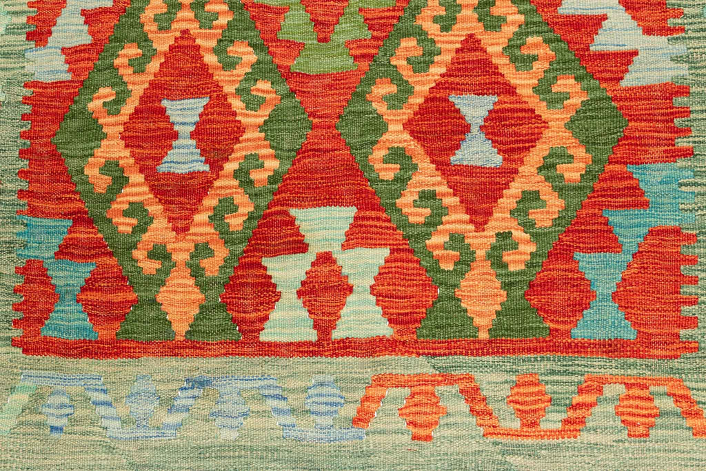 Handgewebter Kelim-Teppich aus Schurwolle, 107 × 149 cm