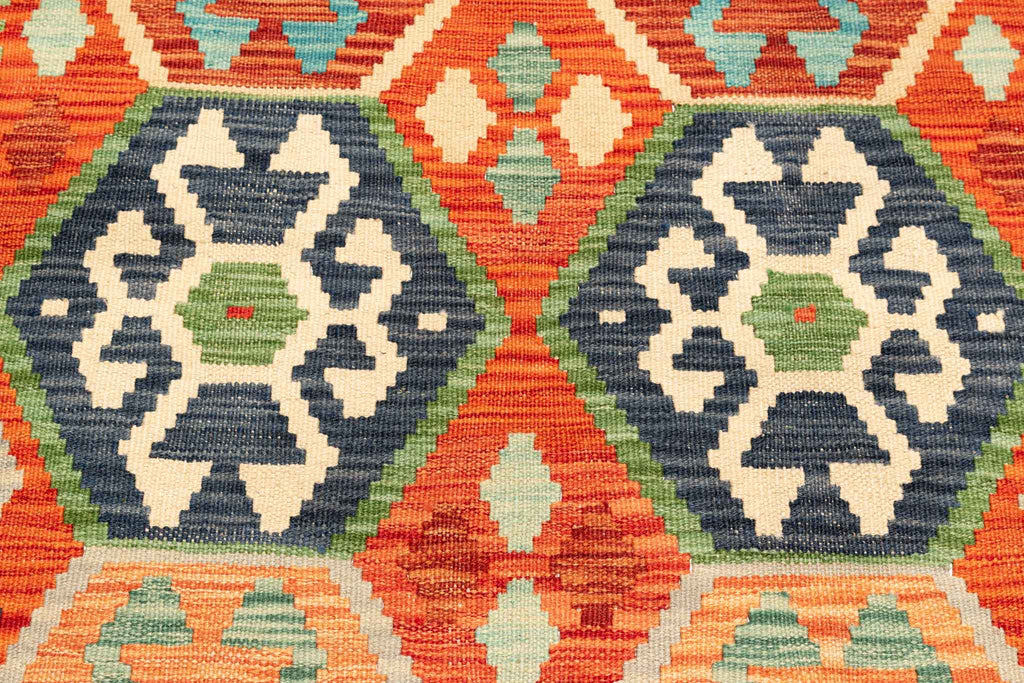 Handgewebter Kelim-Teppich aus Schurwolle, 100 × 150 cm