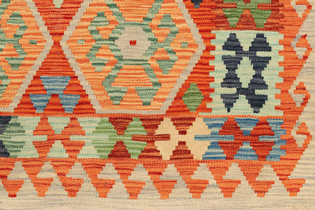 Handgewebter Kelim-Teppich aus Schurwolle, 100 × 150 cm