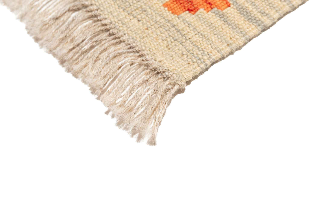 Handgewebter Kelim-Teppich aus Schurwolle, 100 × 150 cm