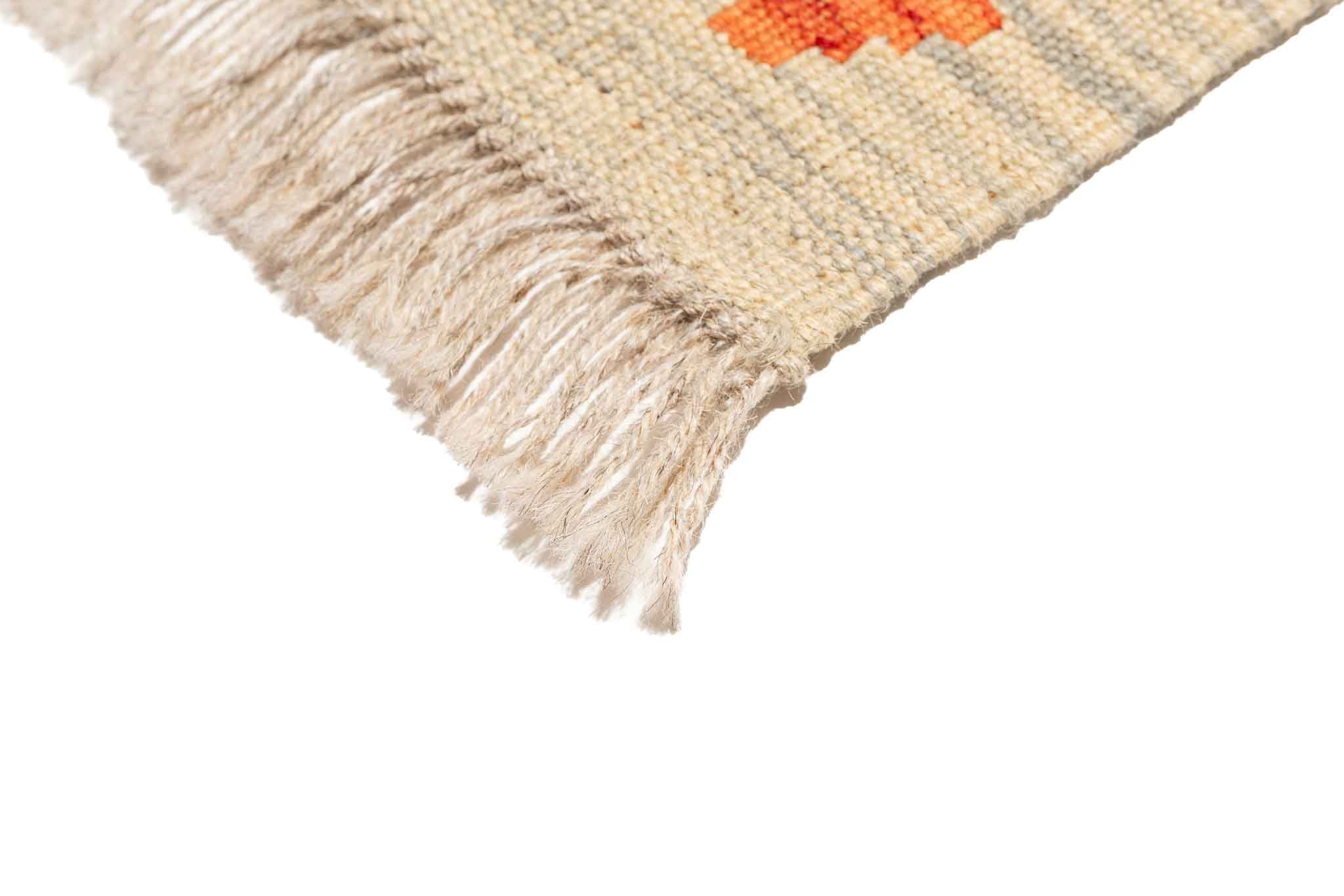 Handgewebter Kelim-Teppich aus Schurwolle, 100 × 150 cm