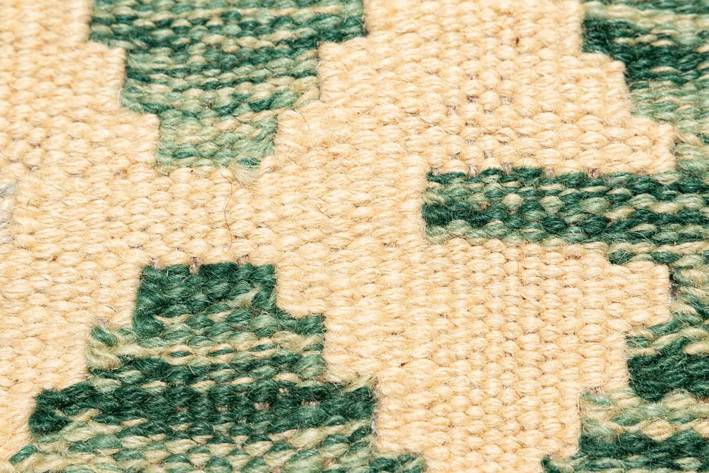 Handgewebter Kelim-Teppich aus Schurwolle, 150 × 196 cm