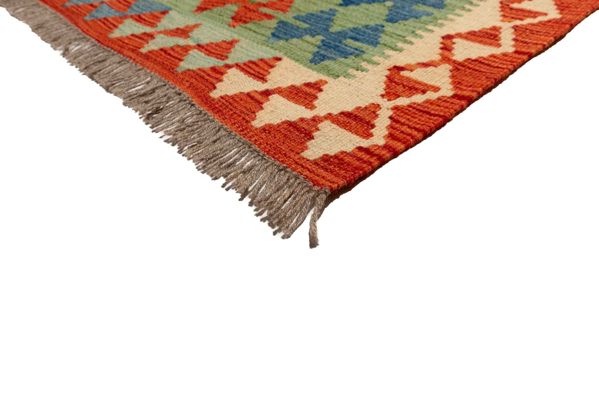 Handgewebter Kelim-Teppich aus Schurwolle, 150 × 207 cm