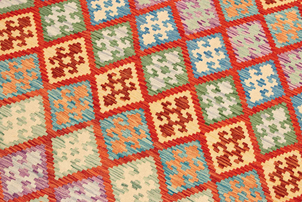 Handgewebter Kelim-Teppich aus Schurwolle, 175 × 249 cm