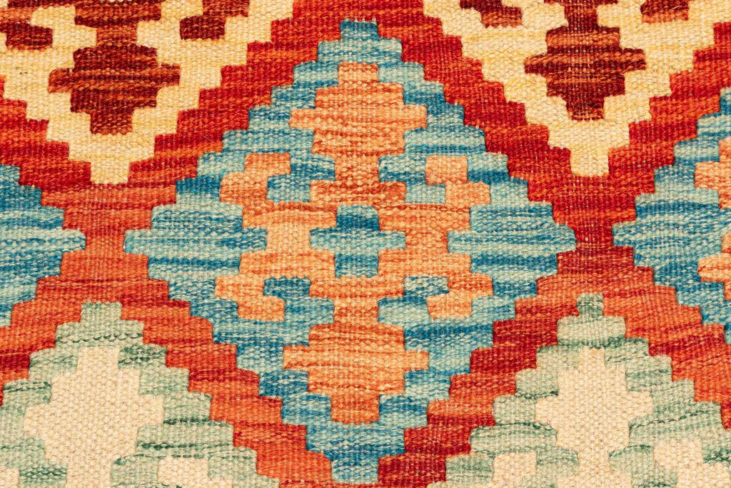 Handgewebter Kelim-Teppich aus Schurwolle, 175 × 249 cm
