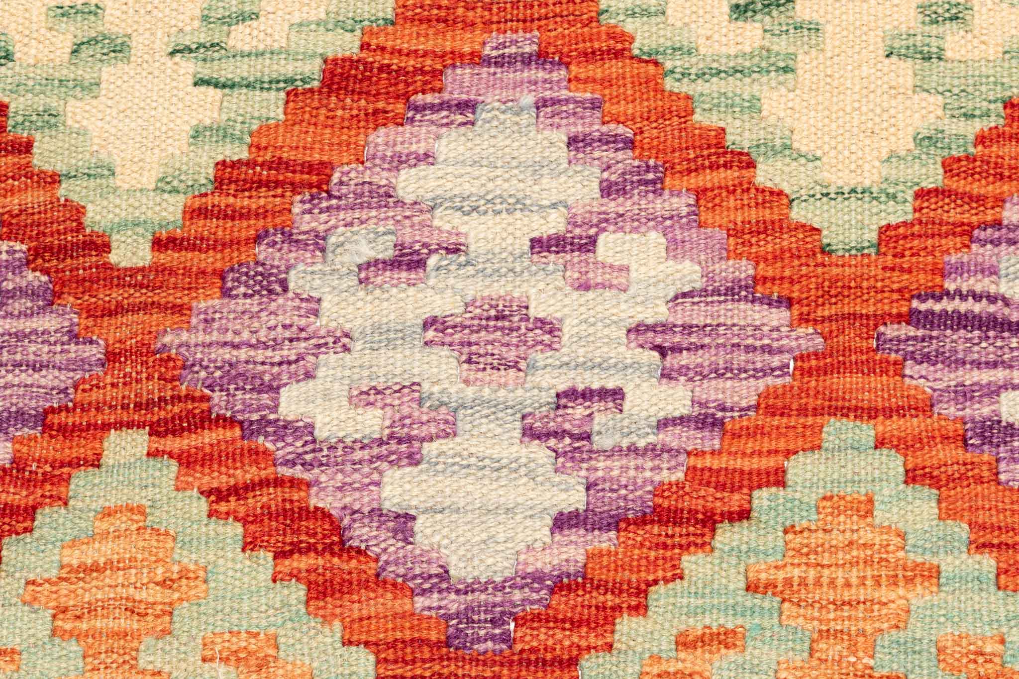 Handgewebter Kelim-Teppich aus Schurwolle, 175 × 249 cm
