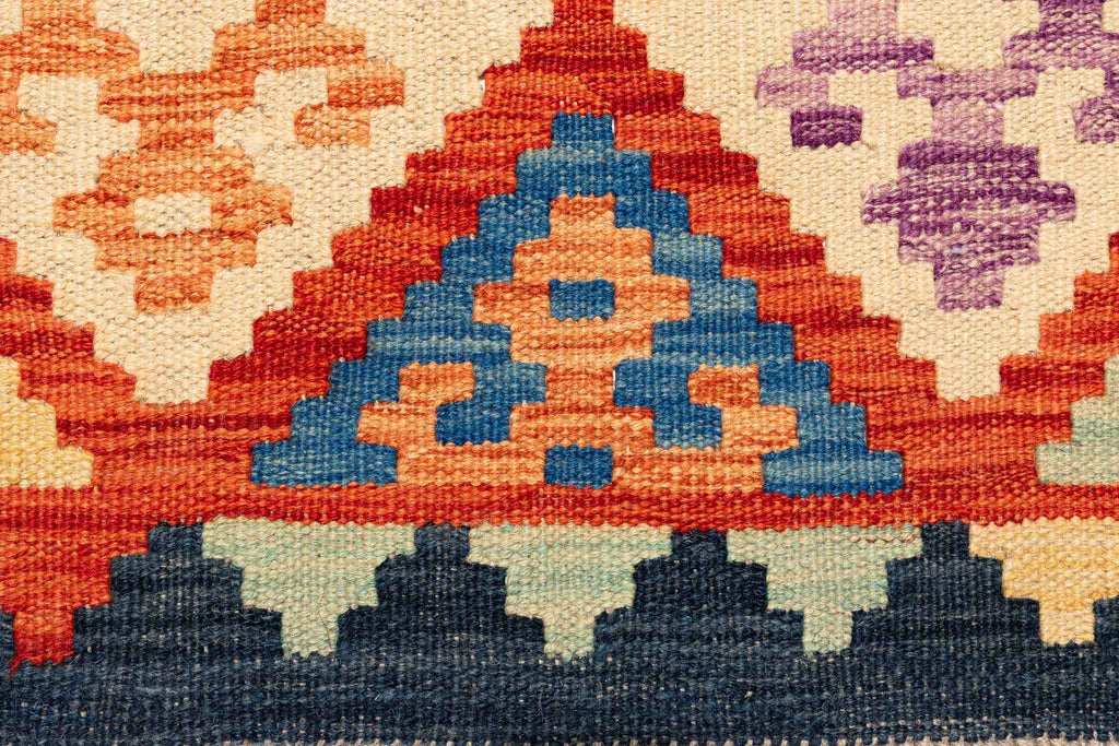 Handgewebter Kelim-Teppich aus Schurwolle, 175 × 249 cm