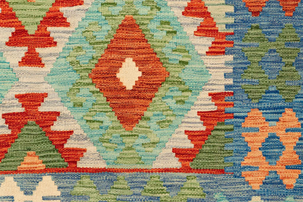 Handgewebter Kelim-Teppich aus Schurwolle, 172 × 238 cm