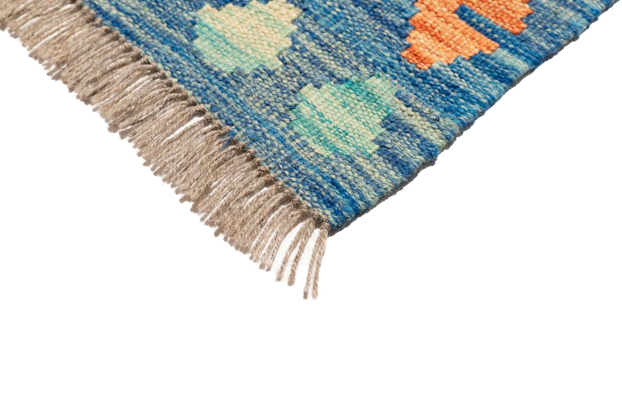 Handgewebter Kelim-Teppich aus Schurwolle, 172 × 238 cm