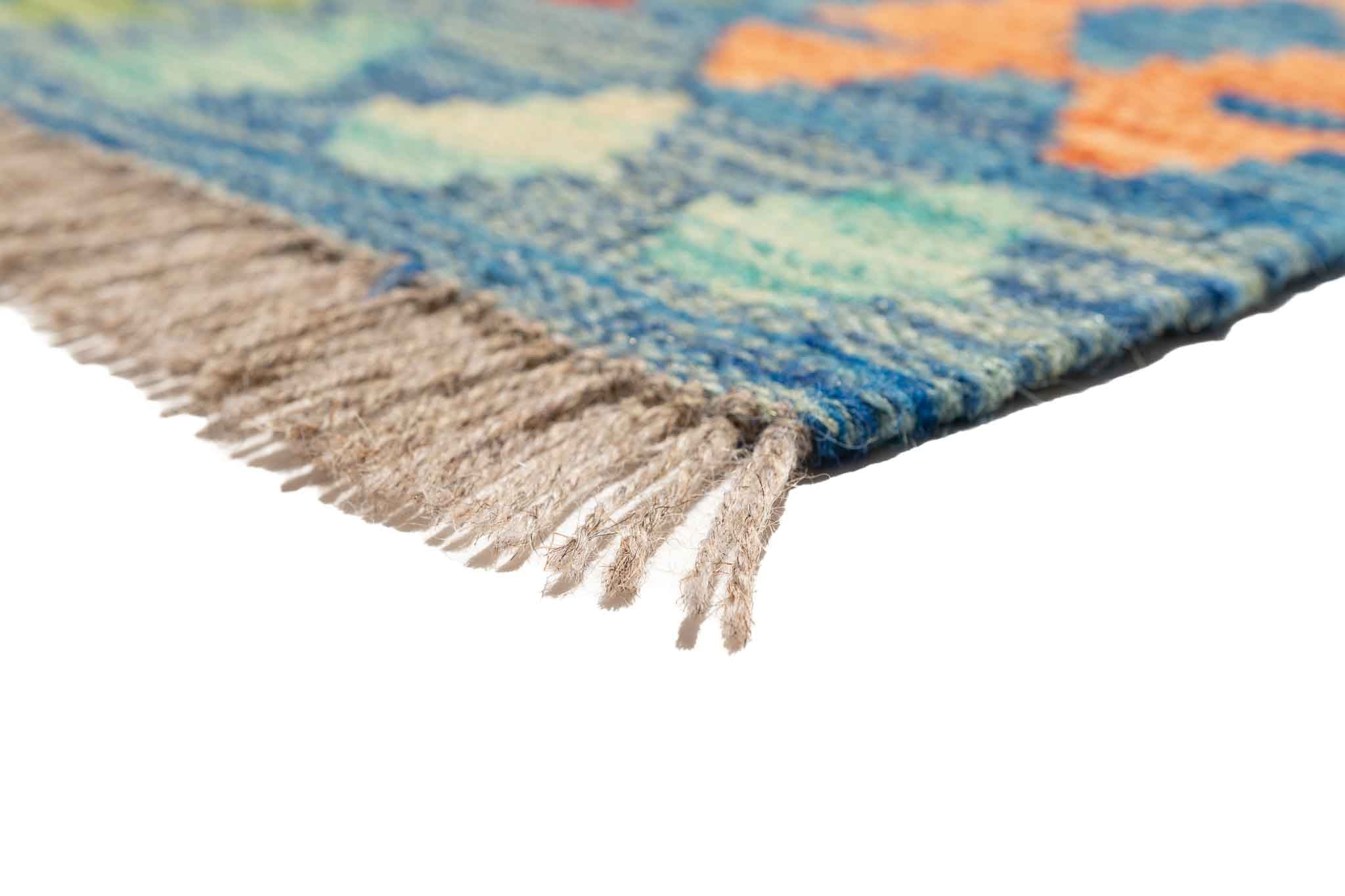 Handgewebter Kelim-Teppich aus Schurwolle, 172 × 238 cm