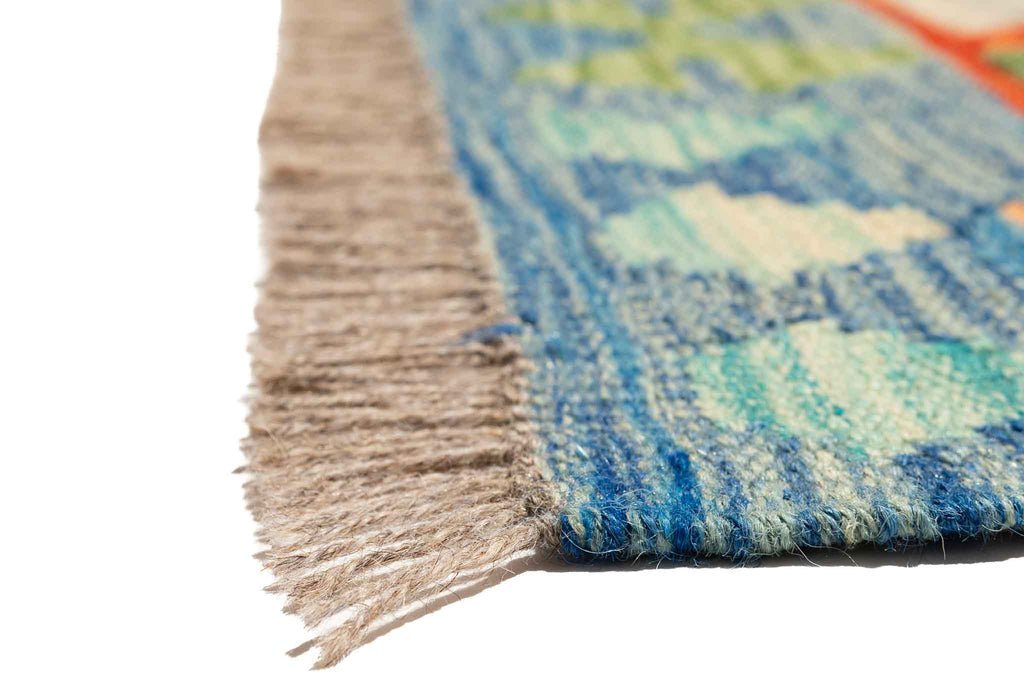 Handgewebter Kelim-Teppich aus Schurwolle, 172 × 238 cm