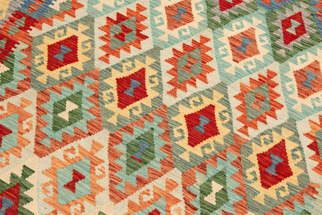 Handgewebter Kelim-Teppich aus Schurwolle, 170 × 235 cm