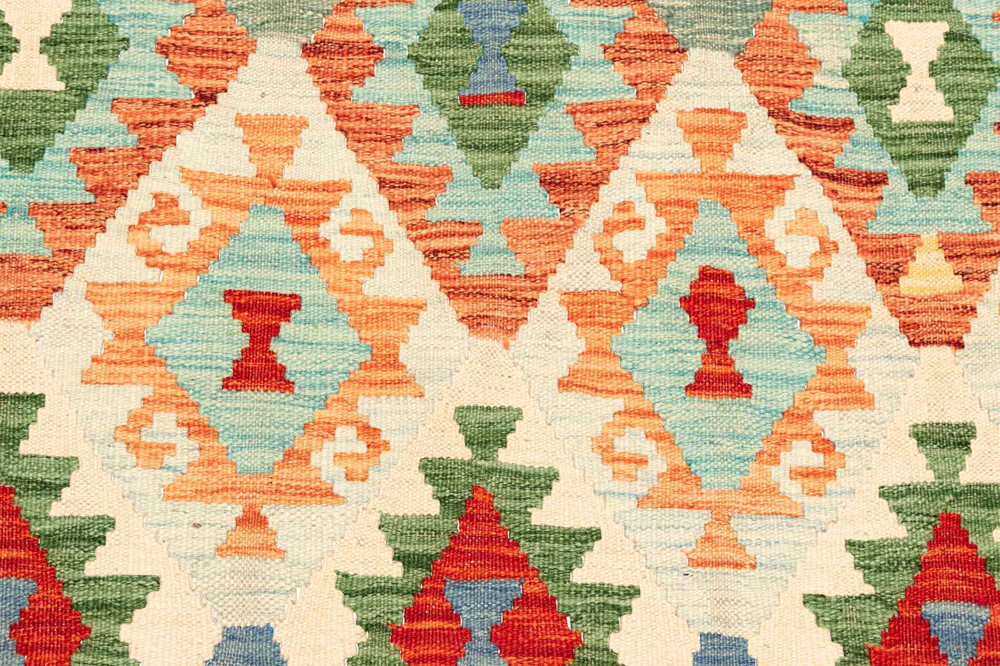 Handgewebter Kelim-Teppich aus Schurwolle, 170 × 235 cm