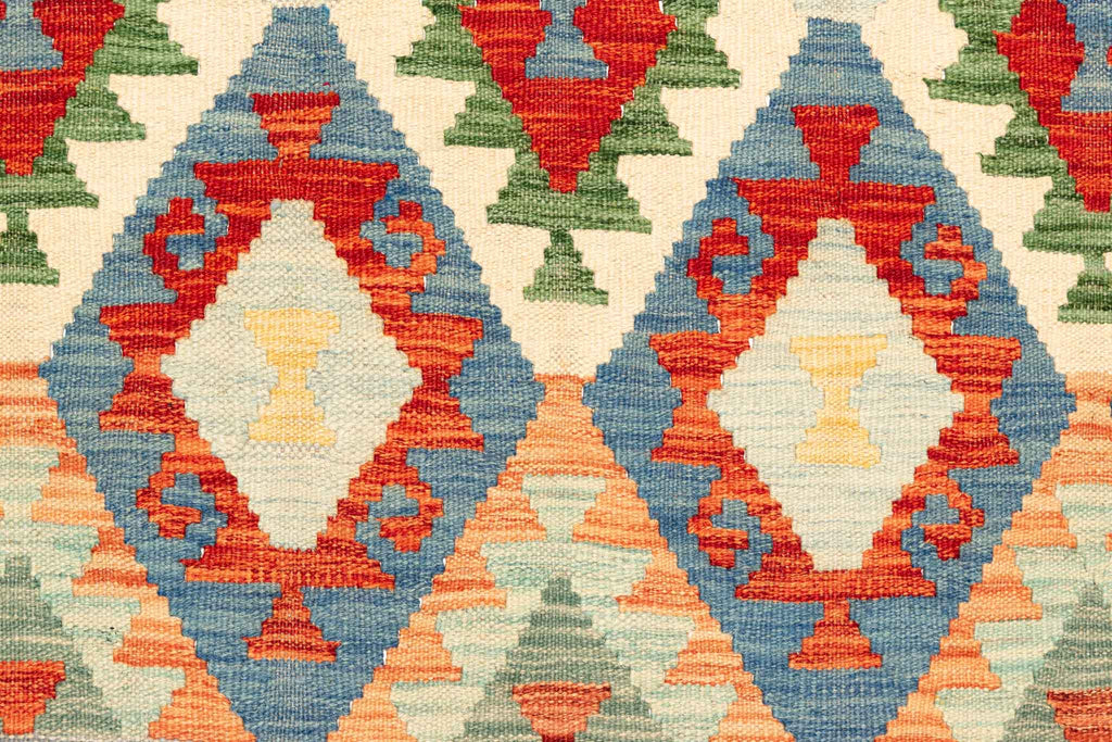 Handgewebter Kelim-Teppich aus Schurwolle, 170 × 235 cm