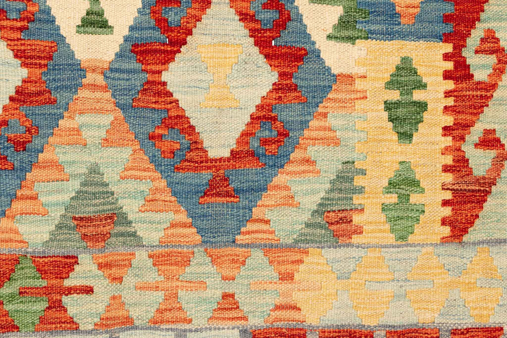 Handgewebter Kelim-Teppich aus Schurwolle, 170 × 235 cm