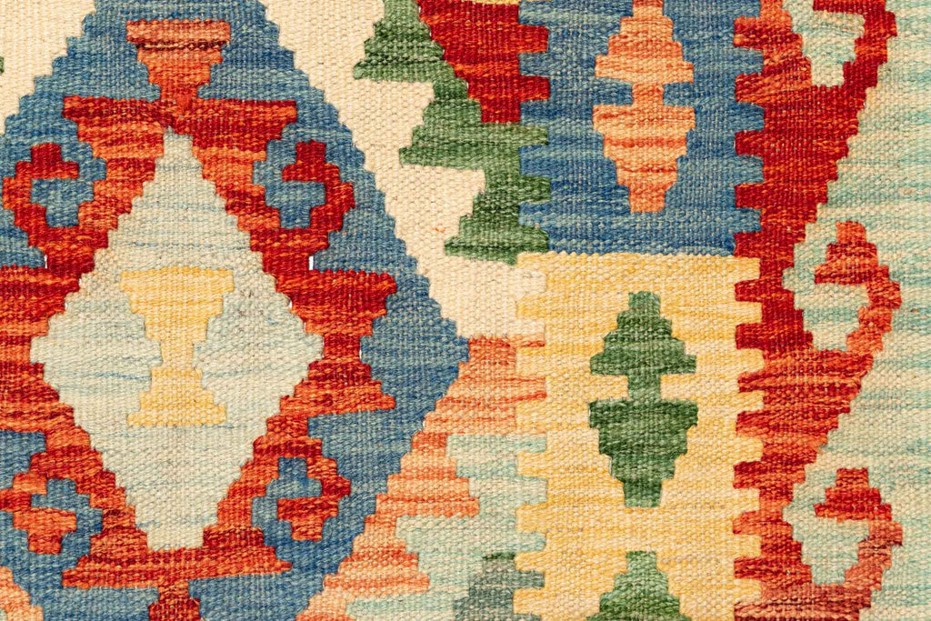 Handgewebter Kelim-Teppich aus Schurwolle, 170 × 235 cm