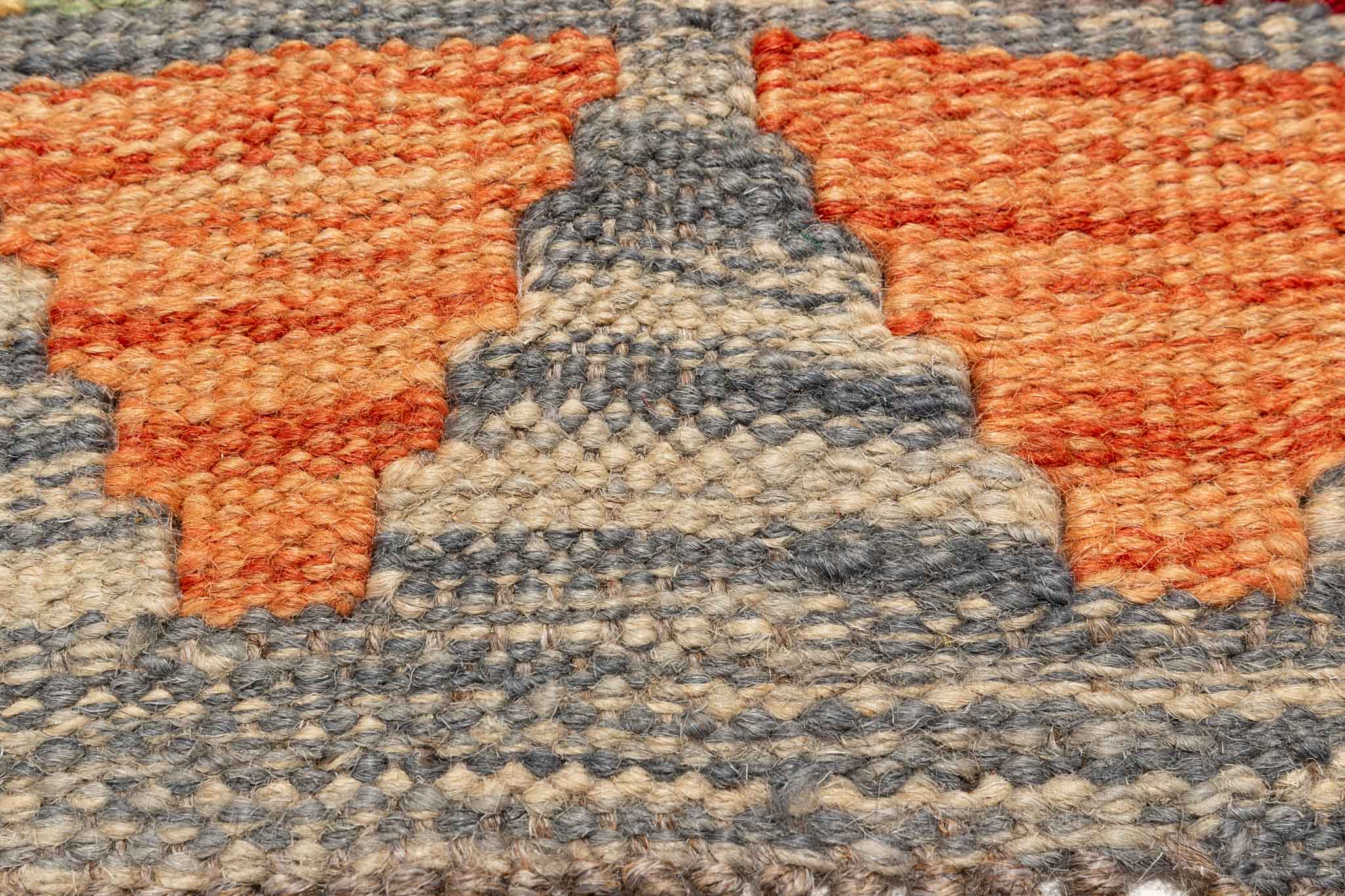 Handgewebter Kelim-Teppich aus Schurwolle, 170 × 235 cm