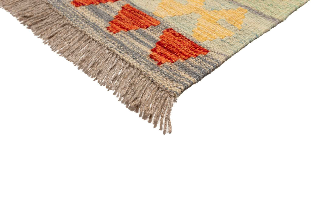 Handgewebter Kelim-Teppich aus Schurwolle, 170 × 235 cm