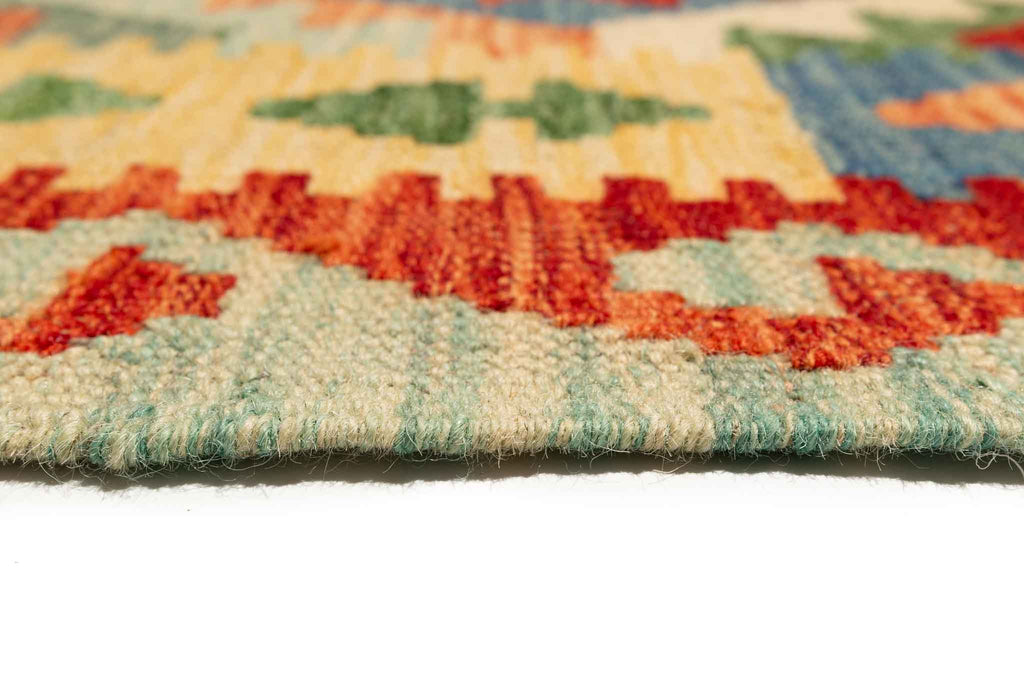 Handgewebter Kelim-Teppich aus Schurwolle, 170 × 235 cm
