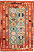 Handgewebter Kelim-Teppich aus Schurwolle, 166 × 247 cm