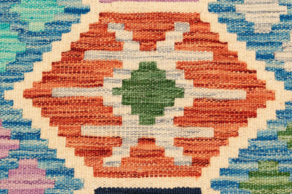 Handgewebter Kelim-Teppich aus Schurwolle, 166 × 247 cm