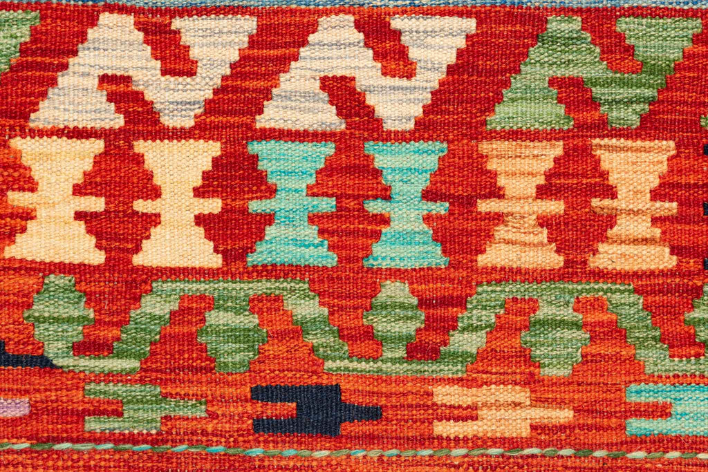 Handgewebter Kelim-Teppich aus Schurwolle, 166 × 247 cm