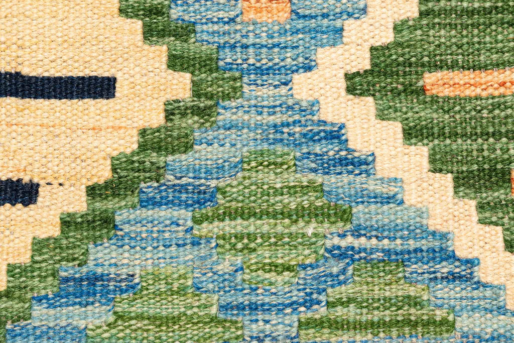 Handgewebter Kelim-Teppich aus Schurwolle, 166 × 247 cm