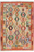 Handgewebter Kelim-Teppich aus Schurwolle, 173 × 248 cm