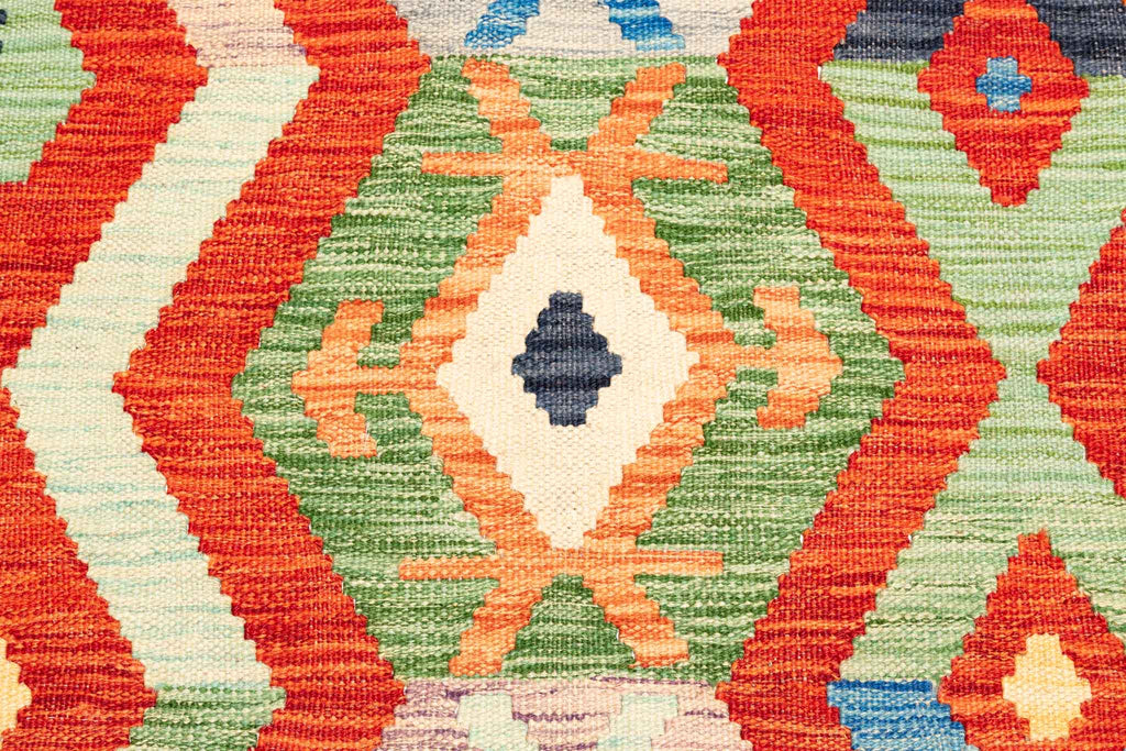 Handgewebter Kelim-Teppich aus Schurwolle, 170 × 249 cm