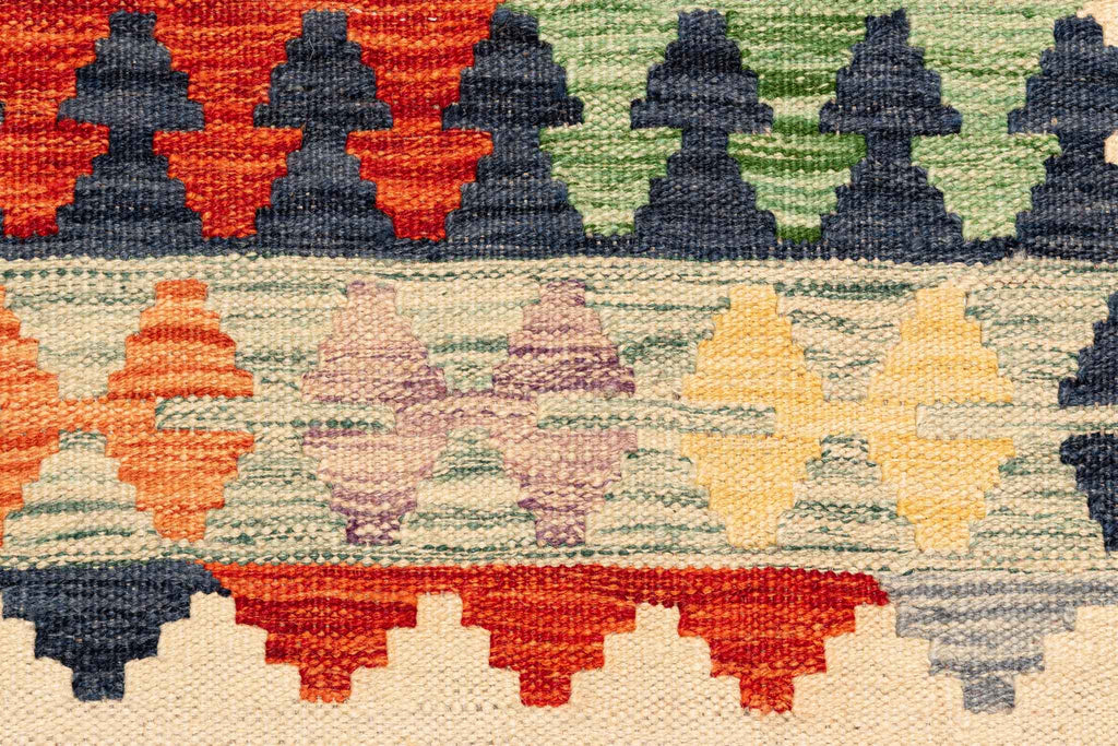 Handgewebter Kelim-Teppich aus Schurwolle, 170 × 249 cm