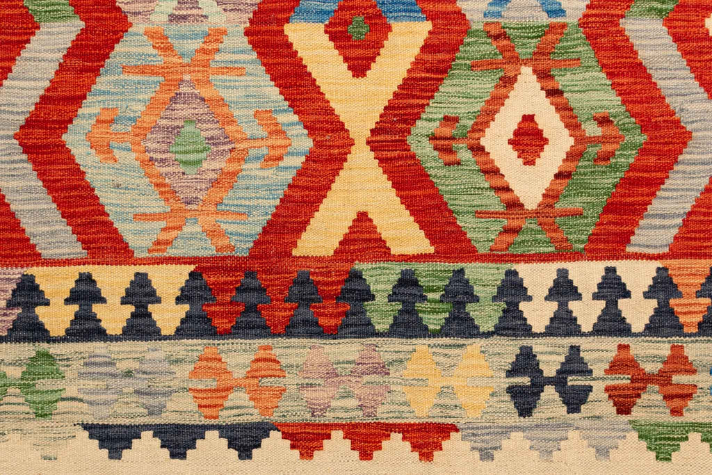 Handgewebter Kelim-Teppich aus Schurwolle, 170 × 249 cm
