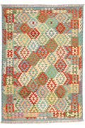 Handgewebter Kelim-Teppich aus Schurwolle, 170 × 242 cm