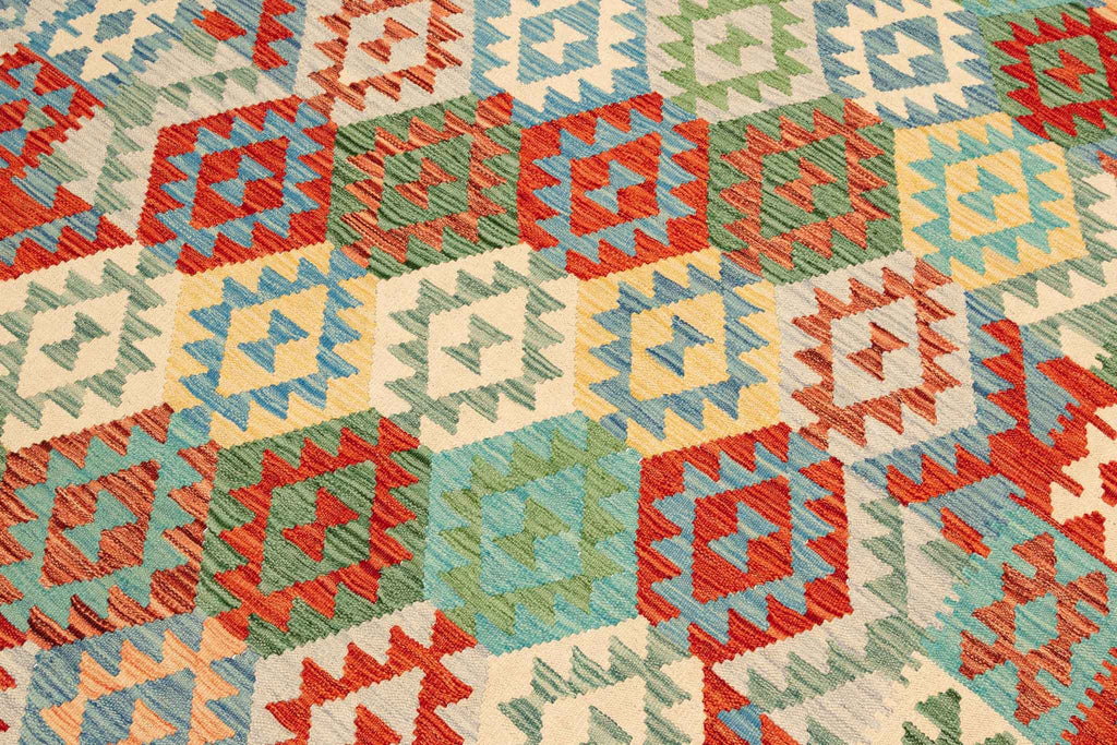 Handgewebter Kelim-Teppich aus Schurwolle, 170 × 242 cm